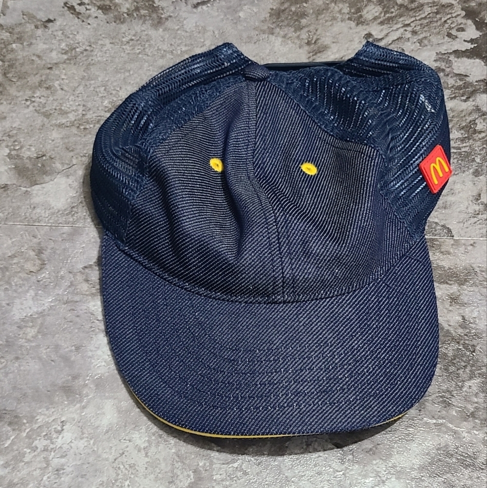McDonalds Apparel Collection Denim Trucker Hat Cap Mesh Snap Back One Size